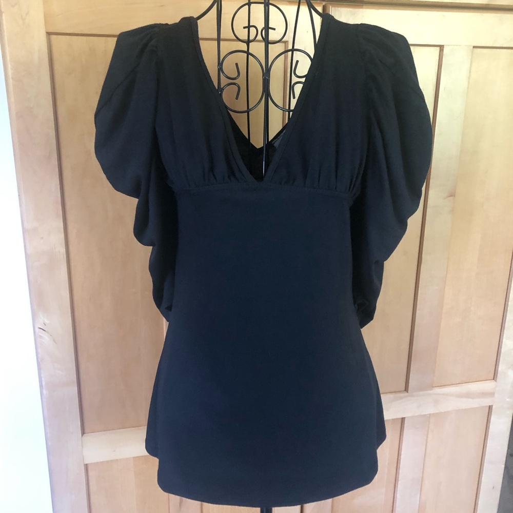 jump black balloon 3/4 sleeve Top size Medium
